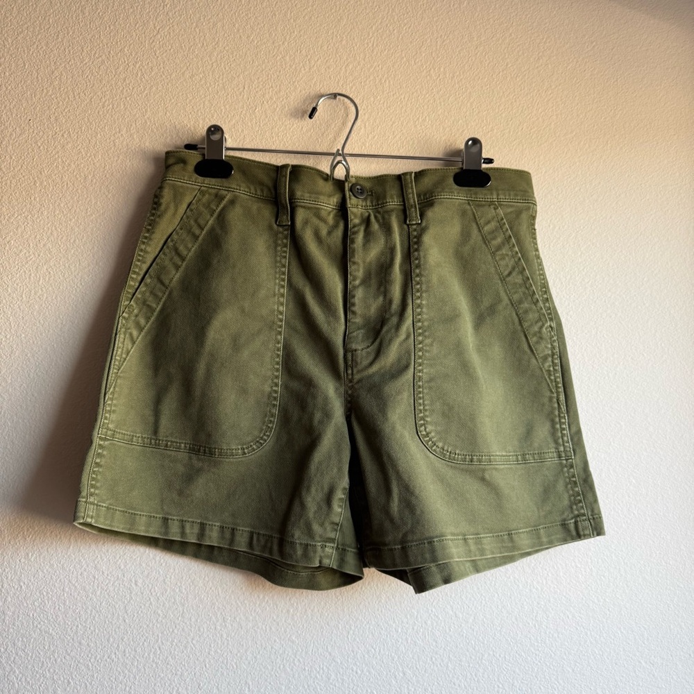 Fatigue Shorts in Garment-Dyed Cotton Twill Palm Tree Green size 28 - Picture 2 of 5